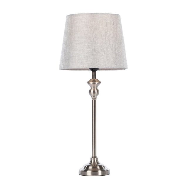 Dani Mini Buffet Lamp Silver/Grey 53cm - TABLE/BEDSIDE LAMPS - Beattys of Loughrea