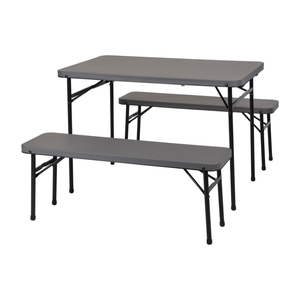Folding Picnic Set - Table and 2 Benches - METAL GDN FURN SET 4+ SEATS - Beattys of Loughrea
