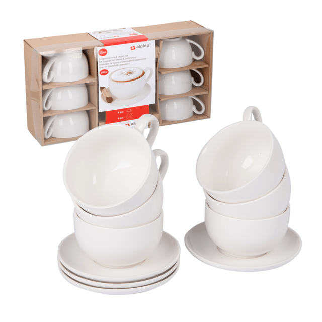 Alpina Cappuccino 12pc Set - MUG SETS - Beattys of Loughrea