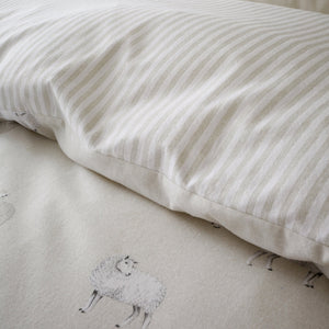 Catherine Lansfield Brushed Cotton Sheep Reversible Duvet Cover Set - Single - DUVET COVERS - Beattys of Loughrea