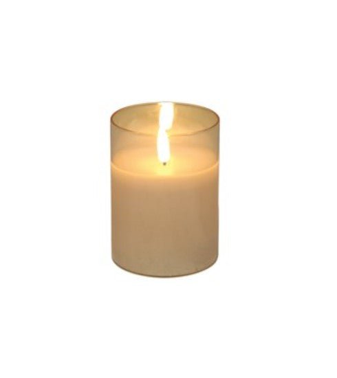 LED Gold Candle 7.5 x10cm - XMAS CANDLES - Beattys of Loughrea