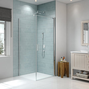 Merlyn 8 Series Frameless Pivot Door & Inline Side Panel 1200mm - SHOWER DOORS - Beattys of Loughrea