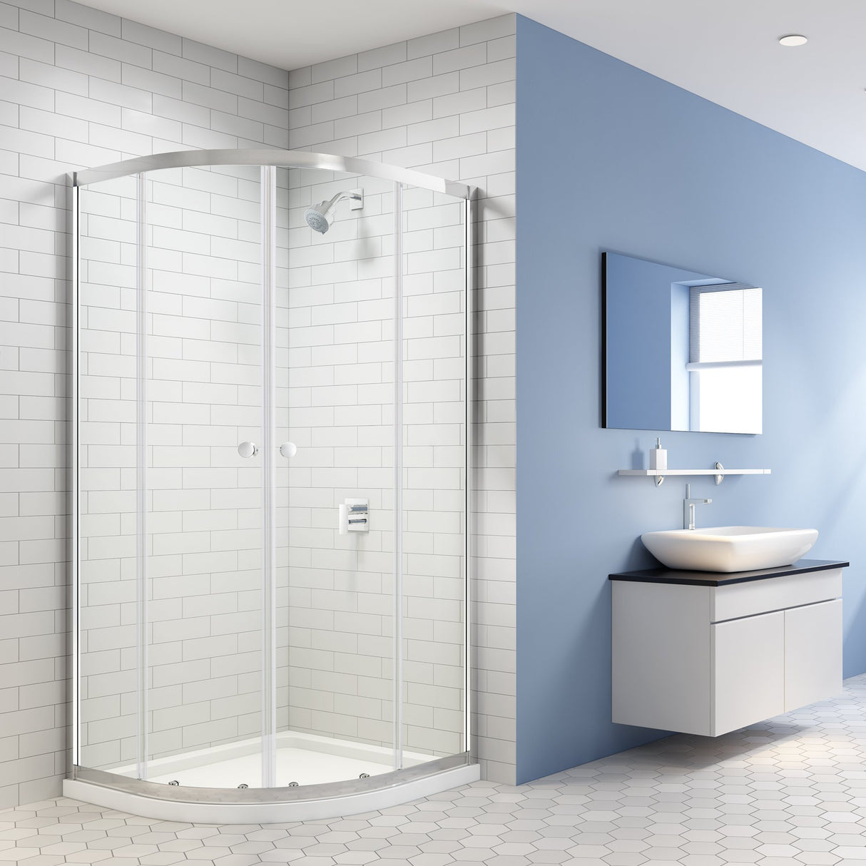 Merlyn EASY 2 Door Offset Quadrant 1200mmx900mm - SHOWER DOORS - Beattys of Loughrea