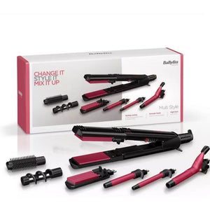 BaByliss Multi Style 2800DU – 8-in-1 Ceramic Hair Styling Set - CURLERS/CRIMPERS/STRAIGHTENERS - Beattys of Loughrea