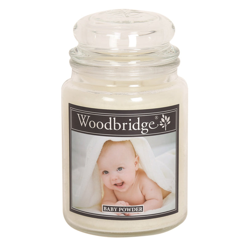 Baby Powder Woodbridge Large Scented Candle Jar - CANDLES - Beattys of Loughrea