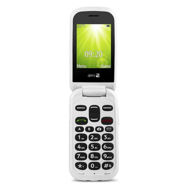 Doro 2404 Flip Mobile Phone - Black / White | 7354 - READY TO GO/MOBILE PHONES - Beattys of Loughrea