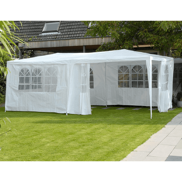 Garden Tent/Gazebo with sidewalls 6m x 3m x 2.5m - GAZEBO CANVAS & METAL - Beattys of Loughrea