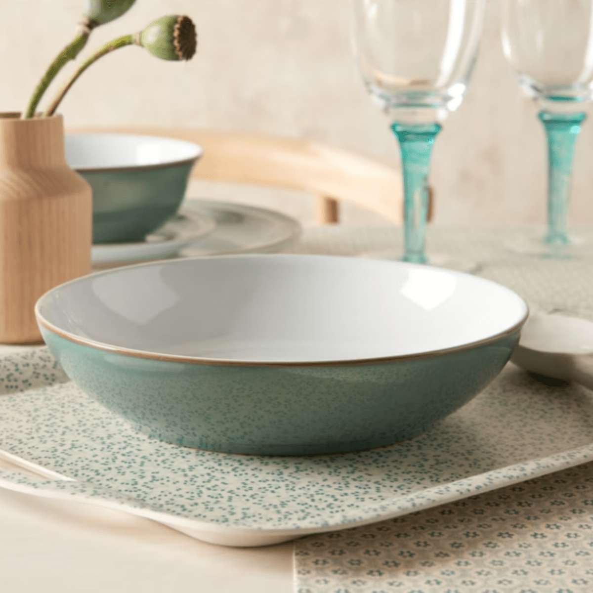 Denby Regency Green Pasta Bowl - TABLEWARE SETS - GENERAL - Beattys of Loughrea