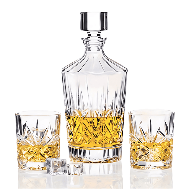 Newgrange Living Whiskey Decanter and Glasses Set - GLASS GIFTWARE - DEC STONES - Beattys of Loughrea