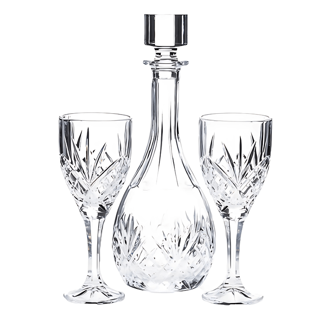 Newgrange Living Wine Decanter Set 3 Piece - GLASS GIFTWARE - DEC STONES - Beattys of Loughrea
