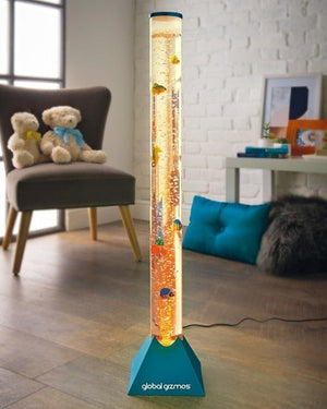 Global Gizmos 90cm Fish Water Bubble Lamp - Blue - NIGHT LIGHT PLUG IN - Beattys of Loughrea