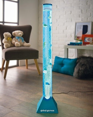 Global Gizmos 90cm Fish Water Bubble Lamp - Blue - NIGHT LIGHT PLUG IN - Beattys of Loughrea