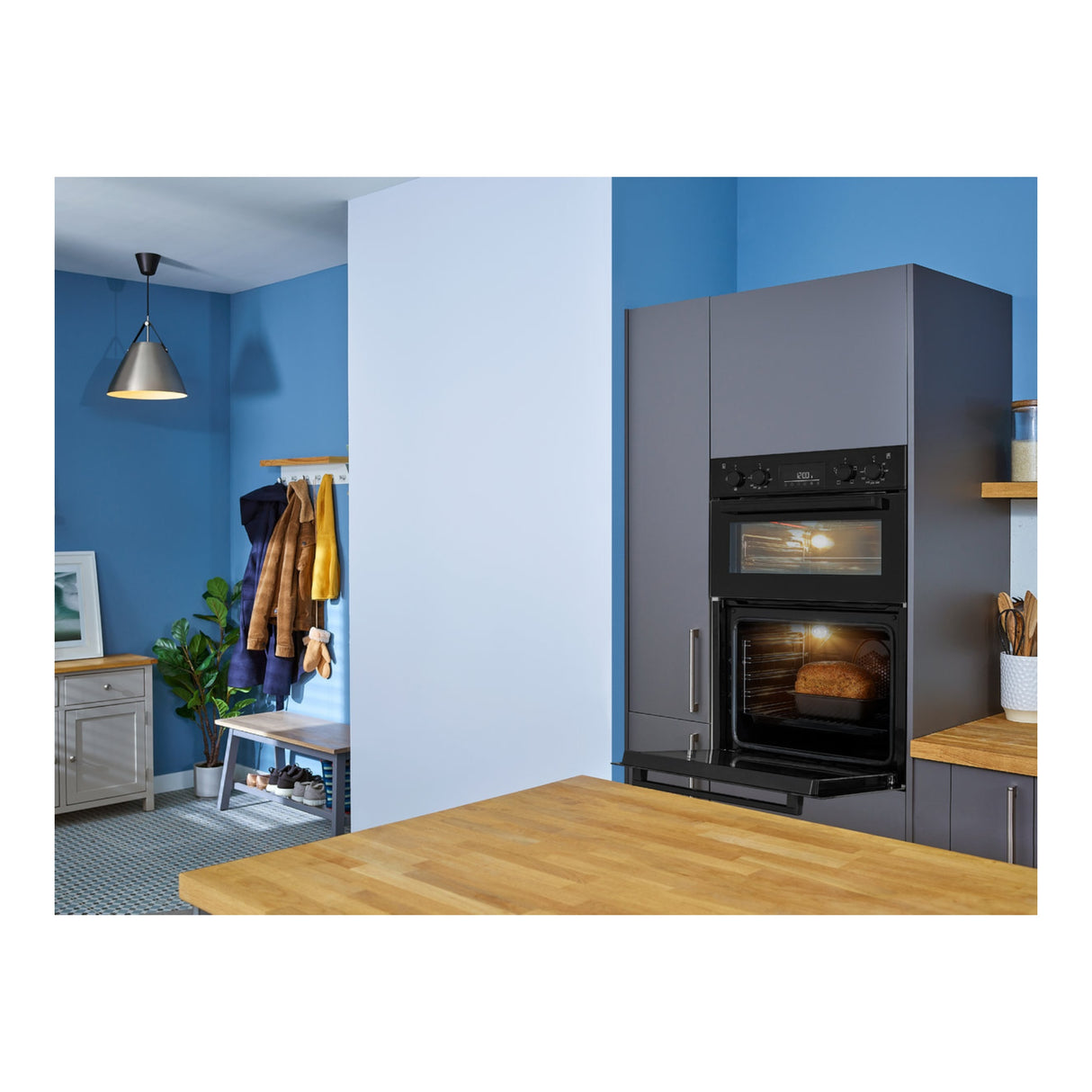 BEKO BBDF22300B BLACK 90CM DOUBLE OVEN AA