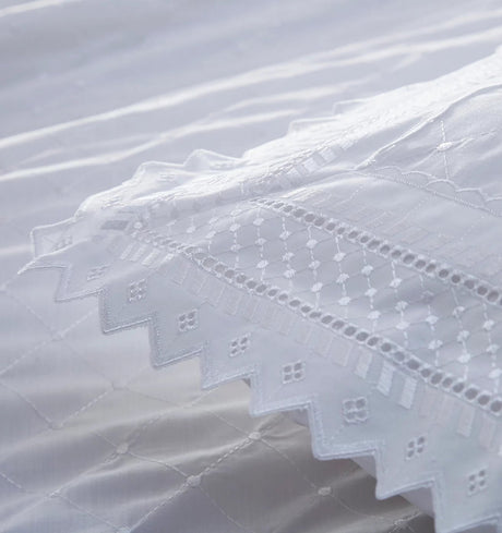 Balmoral Broderie Anglaise Duvet Set, White - Super King - DUVET COVERS - Beattys of Loughrea