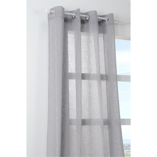 Sheer Curtain Paloma Grey 140 x 260cm - CURTAINS - READY MADE - Beattys of Loughrea