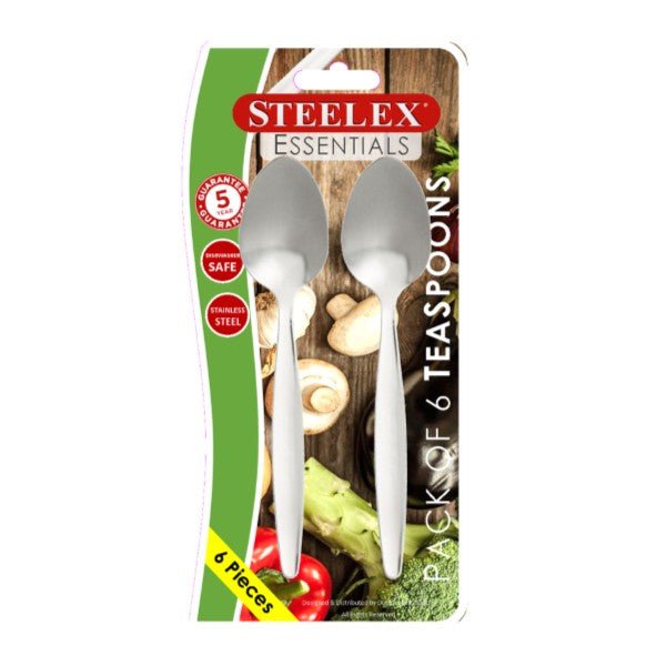 Steelex Essentials 6 Carded Teaspoons - S/S CUTLERY LOOSE - Beattys of Loughrea