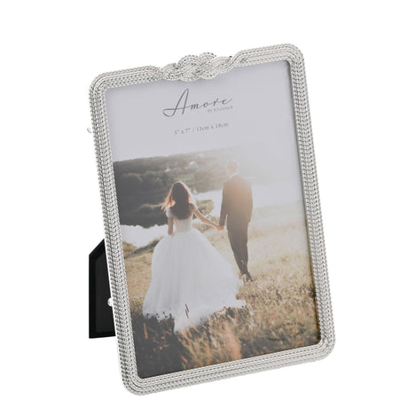 Amore Silverplated Infinity 3D Knot Frame – 5" x 7" - PHOTO FRAMES - PLATED, GILT, STONE - Beattys of Loughrea