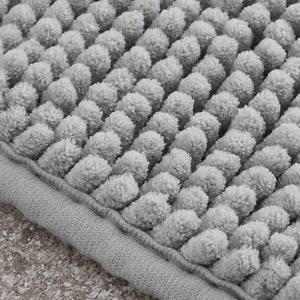 Catherine Lansfield Bathroom Bobble Bath Mat Silver