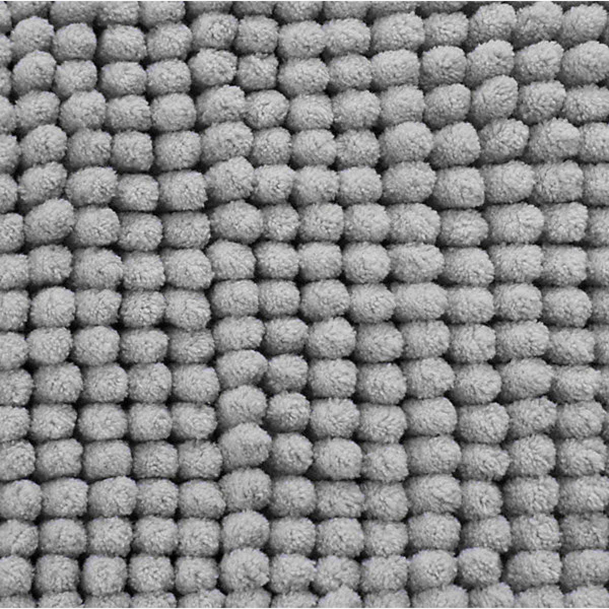 Catherine Lansfield Bathroom Bobble Bath Mat Silver