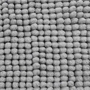 Catherine Lansfield Bathroom Bobble Bath Mat Silver