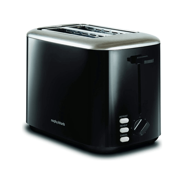 Morphy Richards Equip 2 Slice Black Toaster | 222064 - TOASTERS - Beattys of Loughrea