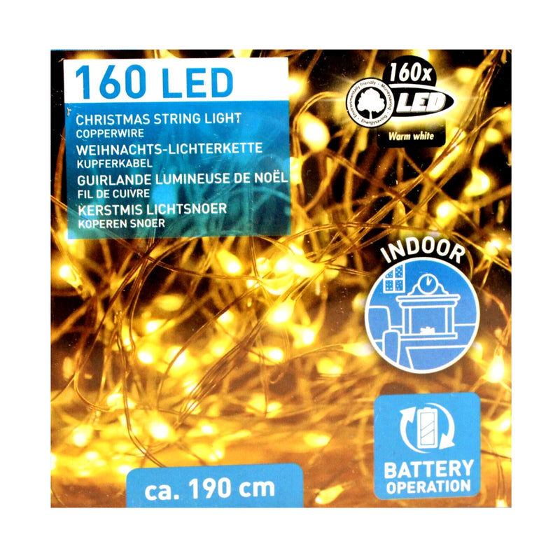 Xmas String 160Led Battery Operated Indoor