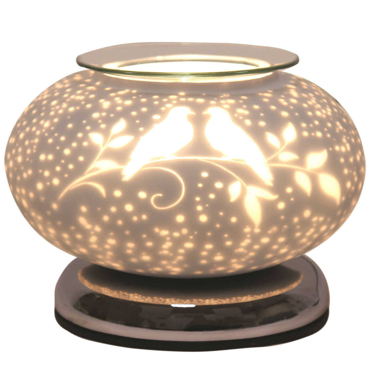 Electric Wax Melter Touch - White Satin Dove Ellipse - Beattys of Loughrea | www.beattys.ie