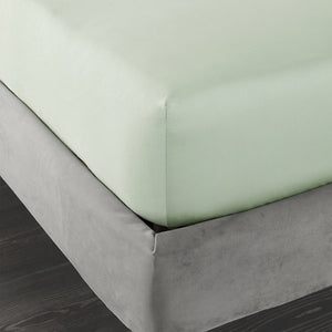 Bianca 400 Thread Count Cotton Sateen Double Fitted Sheet Green - SHEETS/VALANCE/MATTRESS COVER - Beattys of Loughrea