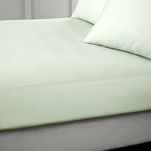 Bianca 400 Thread Count Cotton Sateen Double Fitted Sheet Green - SHEETS/VALANCE/MATTRESS COVER - Beattys of Loughrea
