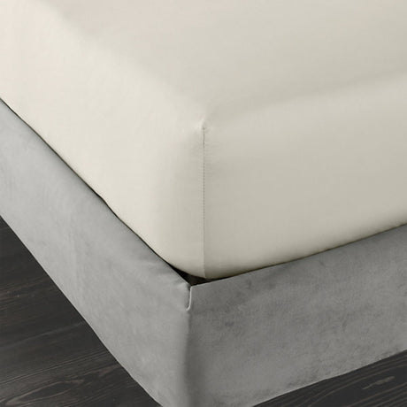 Bianca 400 Thread Count Cotton Sateen Double Fitted Sheet Oyster - SHEETS/VALANCE/MATTRESS COVER - Beattys of Loughrea