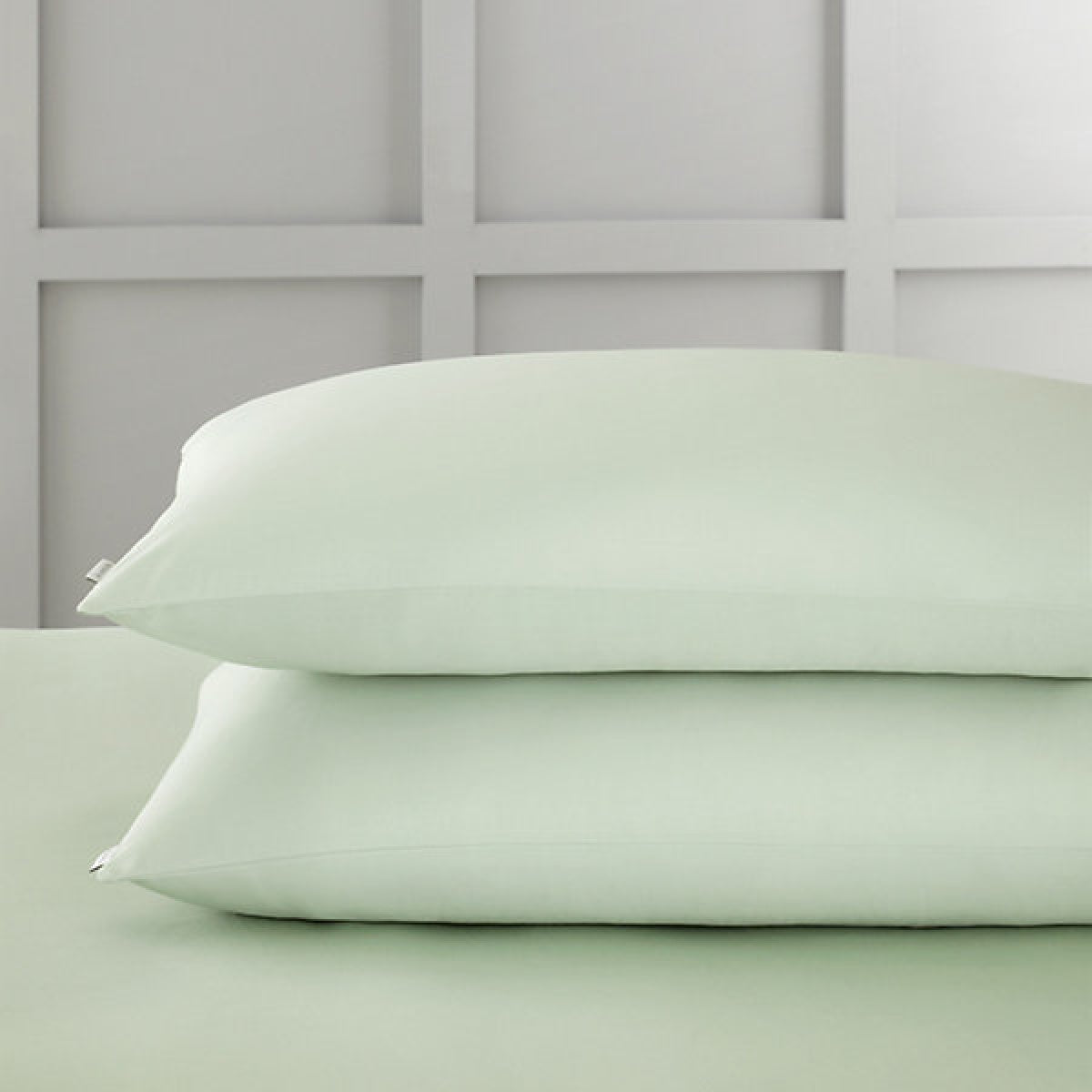 Bianca 400 Thread Count Cotton Sateen Standard Pillowcase Pair Green - PILLOW CASES - Beattys of Loughrea
