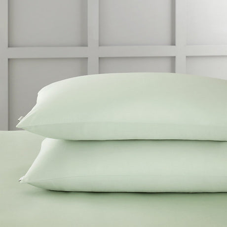 Bianca 400 Thread Count Cotton Sateen Standard Pillowcase Pair Green - PILLOW CASES - Beattys of Loughrea