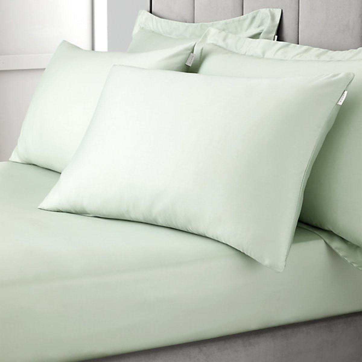 Bianca 400 Thread Count Cotton Sateen Standard Pillowcase Pair Green - PILLOW CASES - Beattys of Loughrea