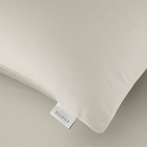 Bianca 400 Thread Count Cotton Sateen Standard Pillowcase Pair Oyster