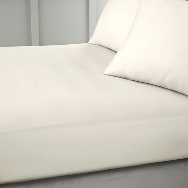 Bianca 400 Thread Count Cotton Sateen King Fitted Sheet Oyster
