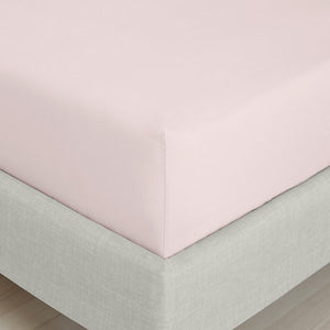 Bianca 400 Thread Count Cotton Sateen Super King Fitted Sheet Blush Pink