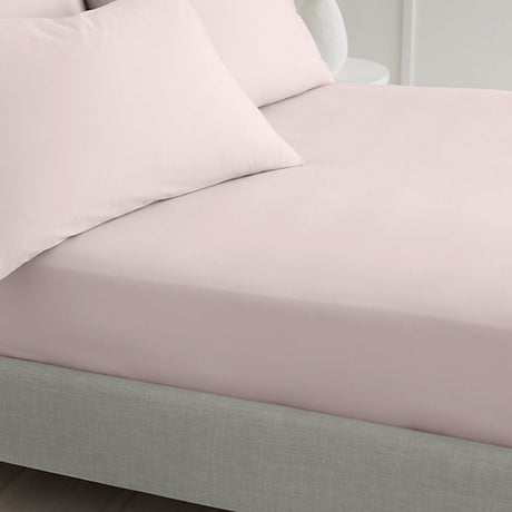 Bianca 400 Thread Count Cotton Sateen Super King Fitted Sheet Blush Pink - SHEETS/VALANCE/MATTRESS COVER - Beattys of Loughrea