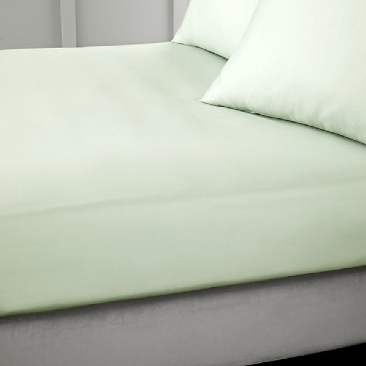 Bianca 400 Thread Count Cotton Sateen Super King Fitted Sheet Green - SHEETS/VALANCE/MATTRESS COVER - Beattys of Loughrea