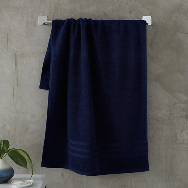 Catherine Lansfield Zero Twist Cotton Hand Towel Navy Blue