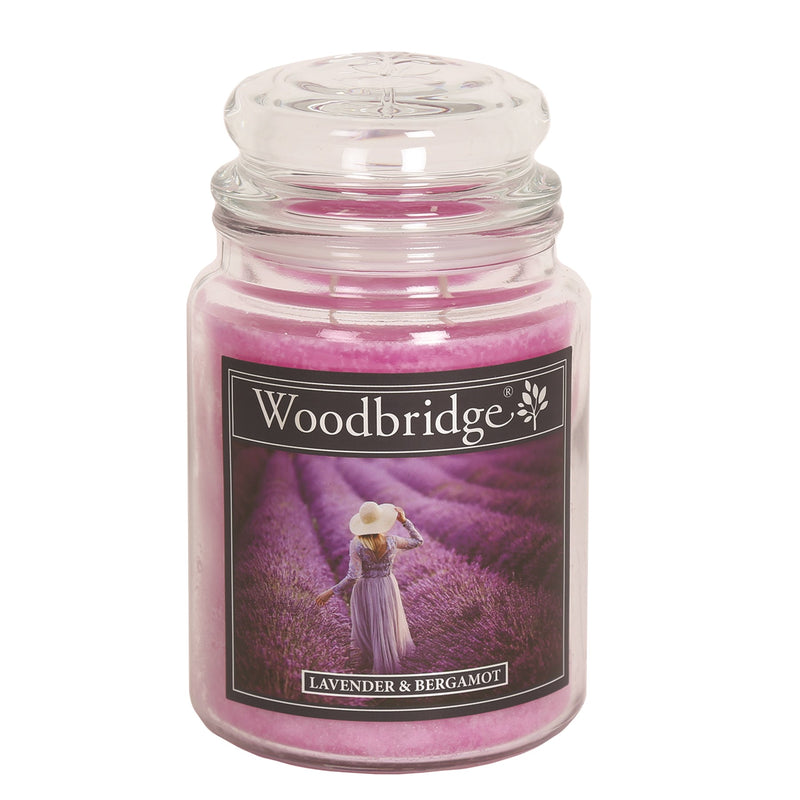 Lavender & Bergamot Woodbridge Large Scented Candle Jar - CANDLES - Beattys of Loughrea