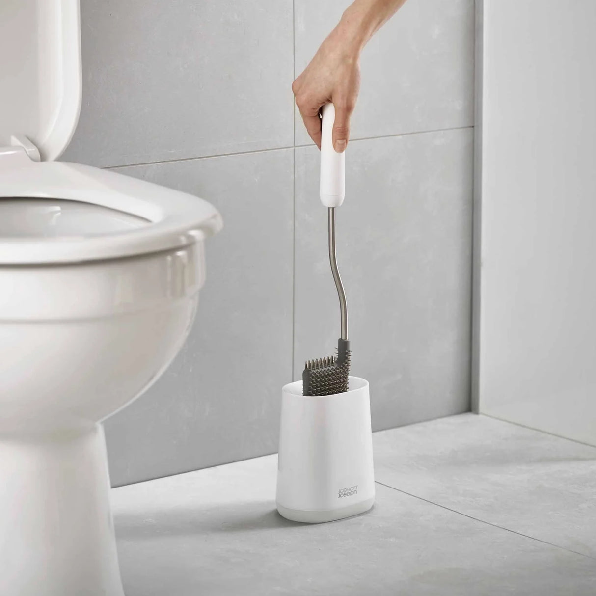 Joseph Joseph Flex™ Lite White Toilet Brush - BATHROOM T/BRUSH, CADDY, TOWEL RAIL & HOLDERS ACCESSORI - Beattys of Loughrea