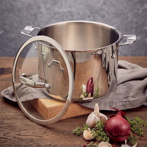 Stellar 24cm Stockpot 6L with Glass Lid - COOKWARE - S/STEEL - Beattys of Loughrea