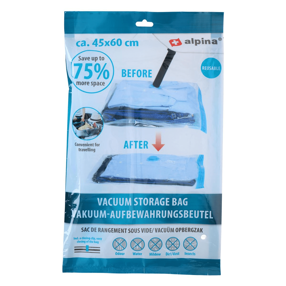 Alpina Vacuum Storage Bag 45 x 60cm - PVC STORAGE - TRUNK, LGE BOX , CART - Beattys of Loughrea