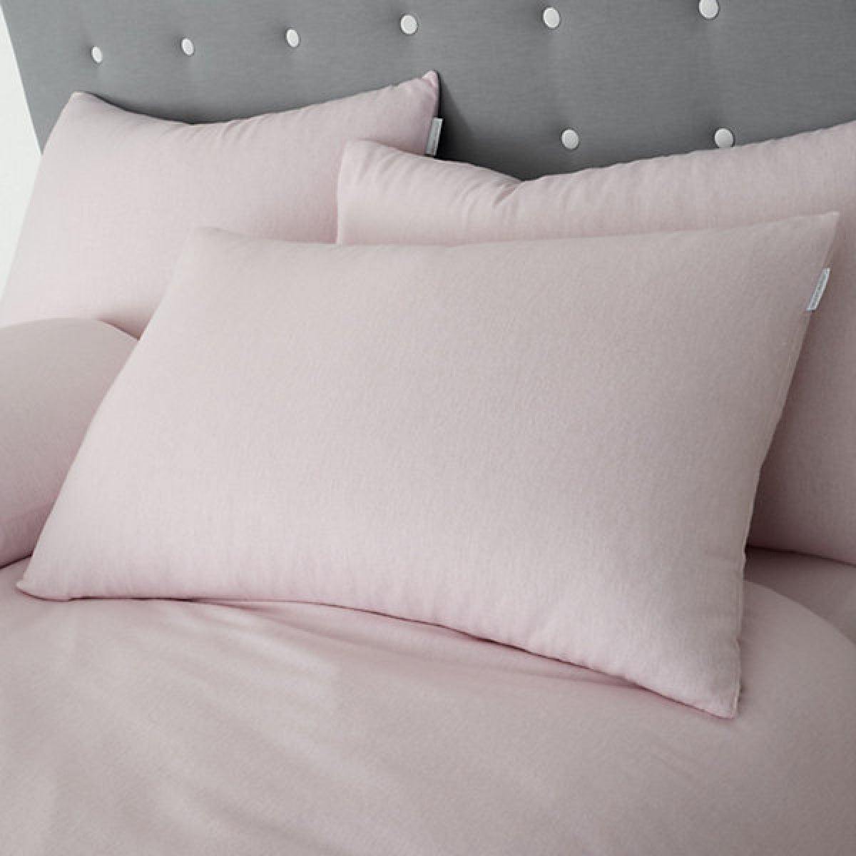 Catherine Lansfield Bedding 145 GM Brushed Cotton Single Duvet Cover Set with Pillowcases Pink