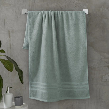 Catherine Lansfield Zero Twist Sage Green 450Gsm 100% Cotton Bath Towel - TOWELS FACECLOTHS - Beattys of Loughrea