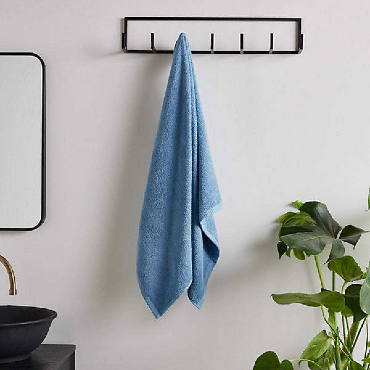 Catherine Lansfield Quick Dry Cotton 70 x 120 cm Bath Towel Blue