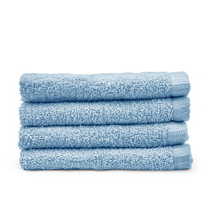 Catherine Lansfield Quick Dry Plain 30 x 30 cm Face Cloth 4 Pack Blue - SHEETS/VALANCE/MATTRESS COVER - Beattys of Loughrea
