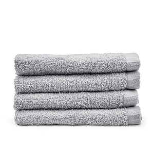 Catherine Lansfield Quick Dry Plain 30 x 30 cm Face Cloth 4 Pack Grey - SHEETS/VALANCE/MATTRESS COVER - Beattys of Loughrea
