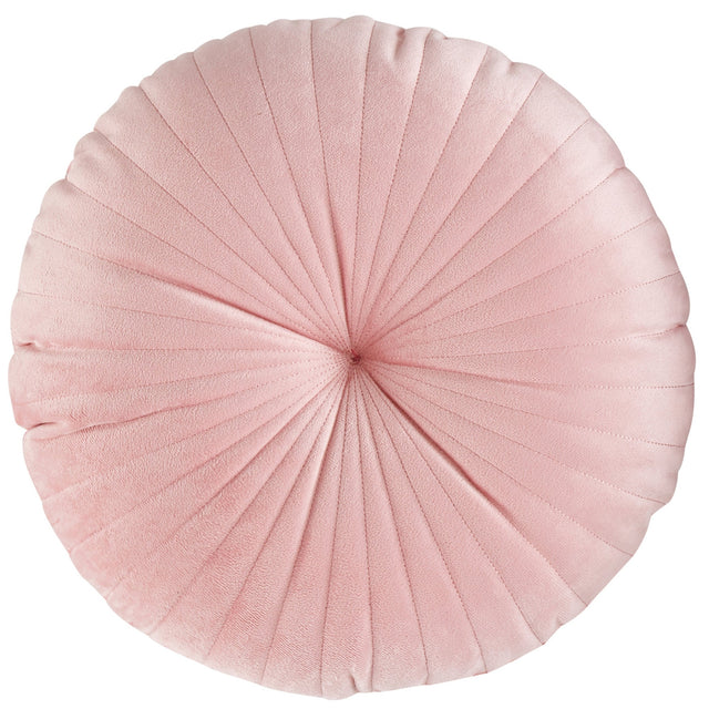 Plain Pink Round Filled Cushion