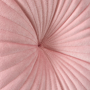 Plain Pink Round Filled Cushion